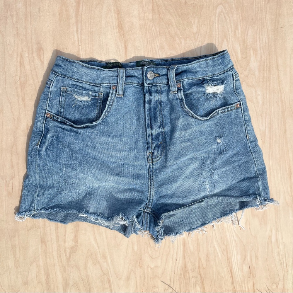 Wild Fable Highest Rise Mom Distressed Denim Shorts Size 8